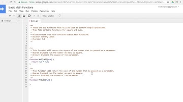 JsDoc Comments and Math: Introduction to Programming with Google Sheets 09-C