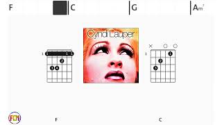 CINDY LAUPER Time after time FCN GUITAR CHORDS & LYRICS