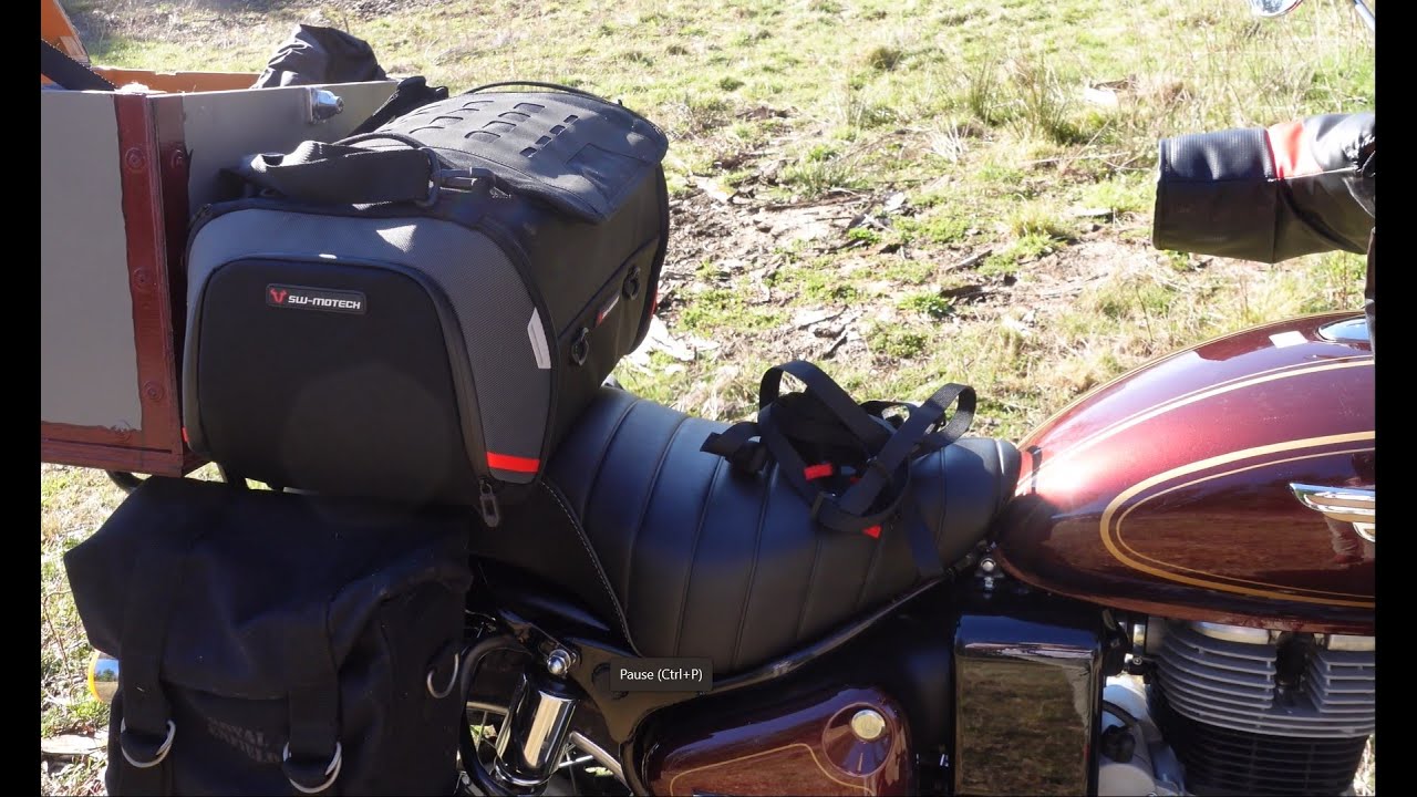 La SW Motech rackpack sur ma Royal Enfield Bullet 350
