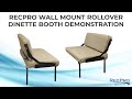 Recpro wall mount rollover dinette booth demonstration