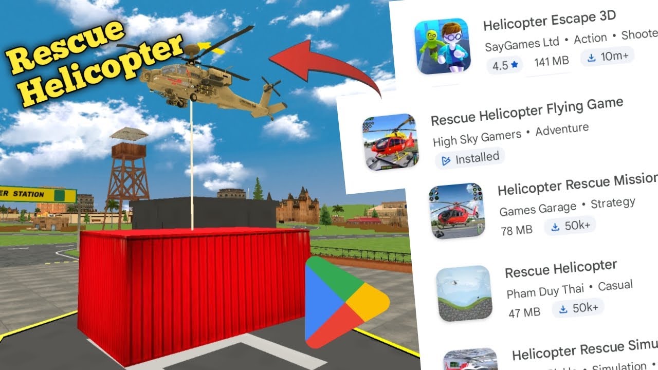 I tried "Best" Rescue Helicopter Flying Game on Mobile!!