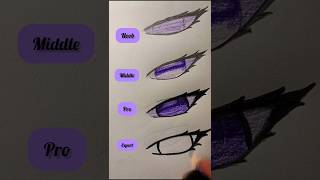 Which eye do you draw? Purple eye#eyes #drawing #drawingtutorial #howtodraw #anime#shorts
