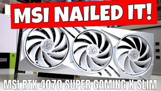 MSI Geforce RTX 4070 SUPER Gaming X Slim 12GB White Edition Unboxing 4K & Ultra Wide Gaming Tests