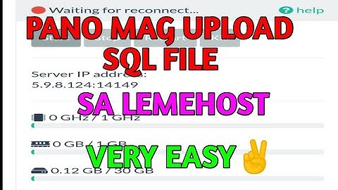 PAANO MAG UPLOAD NG SQL FILE SA LEMEHOST✌[GTA SAMP]
