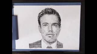 Ex 0121/2000 How to draw Ben Affleck / Pencil Sketch drawing screenshot 5