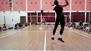 Sesi latihan Pukulan Bawah Kem Bakat Badminton KBS Negeri Perak 2019