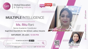 "Multiple Intelligence" by Ms.Ritu Rani