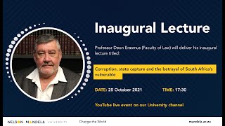 Professorial Inaugural Lecture by Professor Deon Erasmus