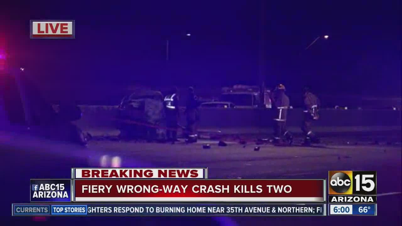 Two dead in wrong-way crash on Loop 101 - YouTube