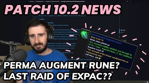 Patch 10.2 Update: Last Raid of Expac??