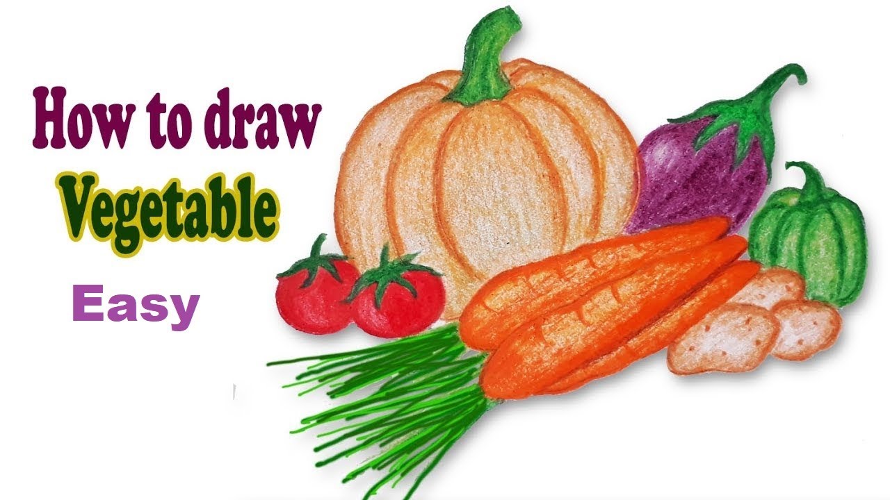 How To Draw Vegetable Easy | Bong Channel - YouTube