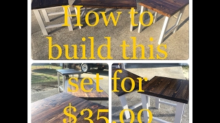 DIY. How to build two rustic style end tables and a coffee table. So after I did my project of the 2 rustic recliner tables, "like it usually 