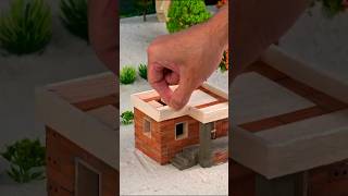 ईंट और सीमेंट से बना एक मंज़िला मिनी घर 🏠 | Tiny World DIY