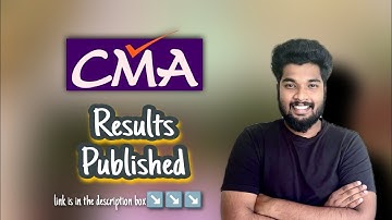 CMA Results Published || link in the description box