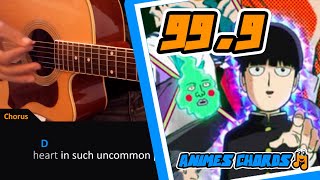 99.9 - Mob Psycho 100 II Opening (Chords) Acoustic Guitar Lesson