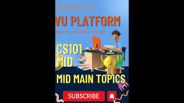 CS101 Important Topics for Midterm Preparation | CS101 Mid Term