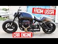 Timelapse Build USSR Custom Motorcycle With Engine Car ZAZ 968