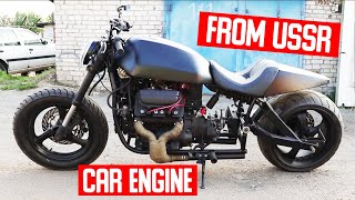 Full Build Soviet Motorcycle With Engine From Car