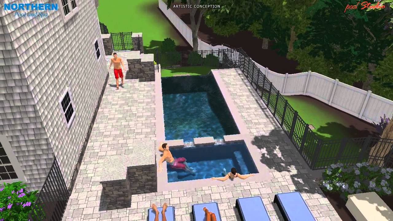 Vanishing Edge Pool - 3D Pool Design -  Ogunquit, ME
