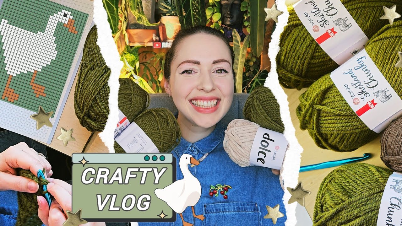 Вяжу крючком забавный жилет с гусиным рисунком 🪿✨️, читаю новости 📚 и гуляю по свежему зимнему сн...