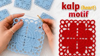 HEART PATTERN ❤️ STEP BY STEP! 🧶🔥