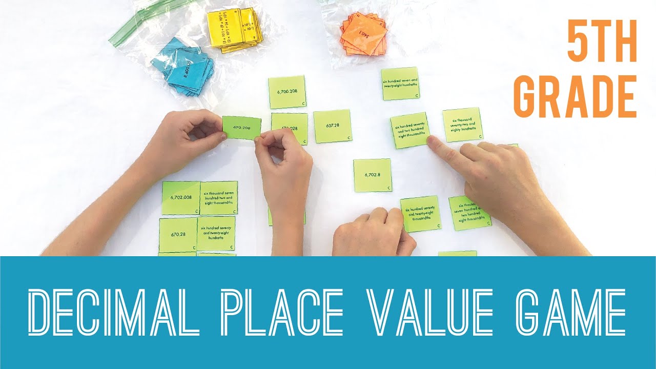 5th Grade Place Value with Decimals Review Game for Teachers or