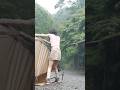 突然の大雨でキャンプ中止の危機🏕☔️ / Risk of canceling camp due to sudden heavy rain #キャンプ女子 #camping #outdoors