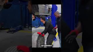 How do you mount such a giant tire? #Science #EncyclopediaSecrets #FunFacts