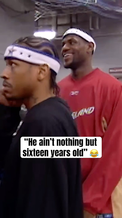 LeBron & AI before the 2005 All-Star Game 😂