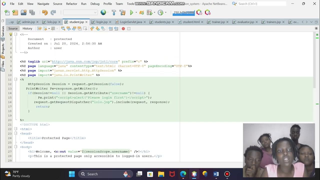 Java Backend using JSP in Project - YouTube