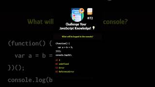 Challenge Your JavaScript Knowledge! 💡Can You Guess the Output?  🖥️💡 #javascript #viral #trending