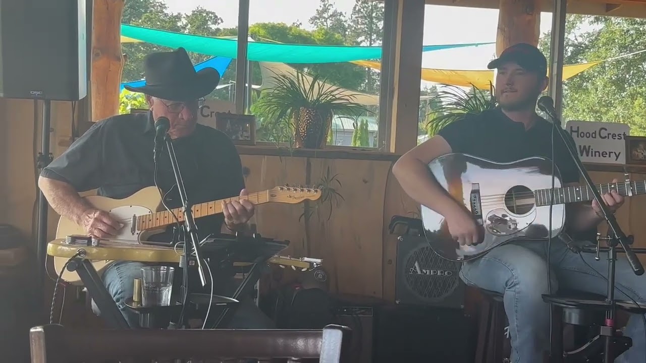 Shooter Brown and Ted Matzen at Hoodcrest Winery, Hood River, Oregon