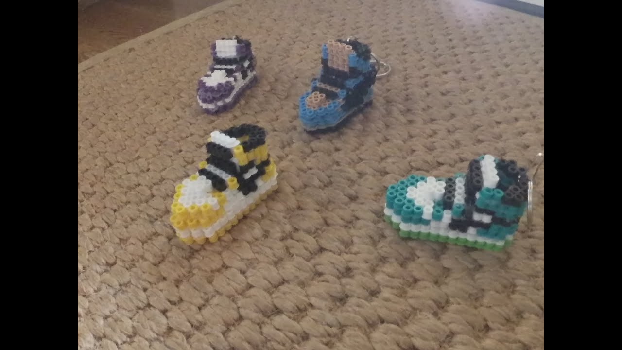 tiny perler bead shoe time lapse! YouTube