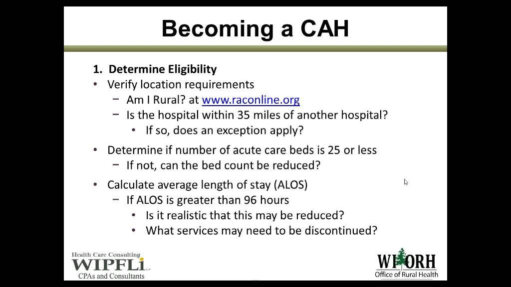 Critical Access Hospitals 101