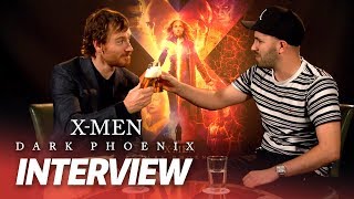X-Men Dark Phoenix - Interview With Michael Fbender Aka Magneto Drinking Beer