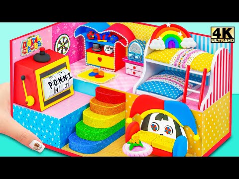 Build The Amazing Digital Circus Miniature House 🎪 out of Cardboard and DIY Pomni Room!!!