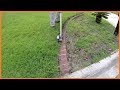 Edging Overgrown Concrete Curbing | Front Yard Cleanup With A Stick Edger