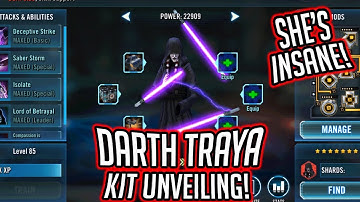 Darth Traya Kit Revealed! Amazing New Sith Raid Reward Character! | Star Wars: Galaxy of Heroes