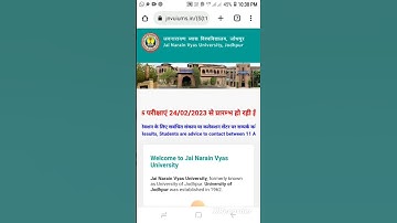 Jnvu BA BSC timetable 2023