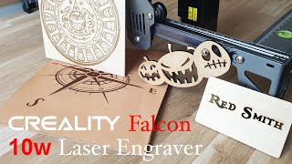 New Creality Falcon 10W Laser Engraver - Unboxing, Assembly &amp; Tests