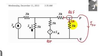 EECE 251 - The Thevenin question of the Dec 7, 2013 final examination.
