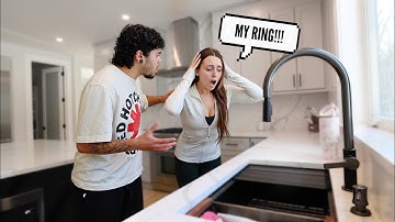 I DROPPED MY ENGAGEMENT RING DOWN THE DRAIN!! *HE FREAKED OUT*