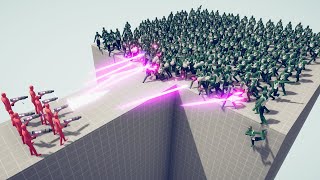 NEW Neon Guns vs 300 Zombies on Bridge TABS Totally Accurate Battle Simulator