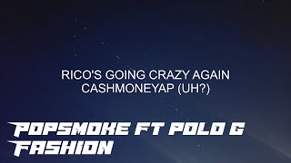 POP SMOKE FT POLO G - FASHION (LYRICS)