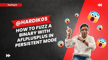 [Fuzzing with AFLplusplus] How to fuzz a binary with no source code on Linux in persistent mode