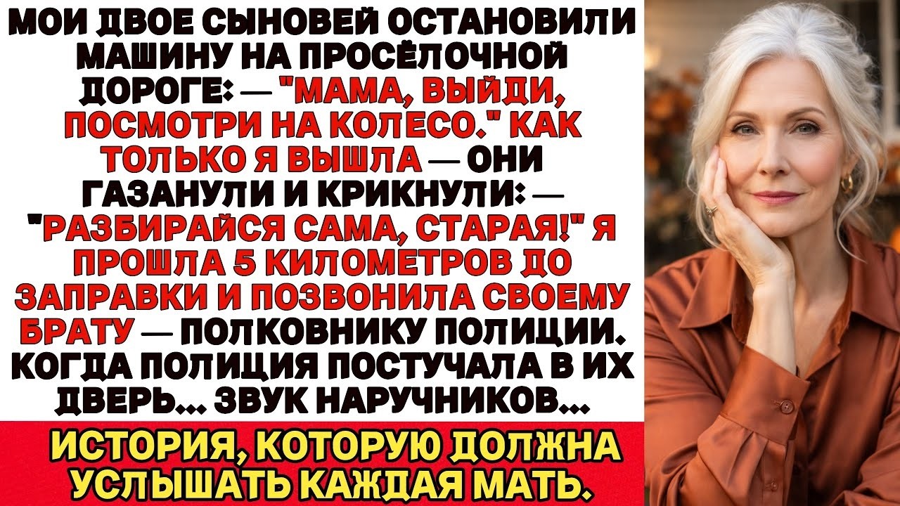 Мои сыновья бросили меня на дороге: «Разбирайся сама, старая! Но когда полиция пришла к ним домой...