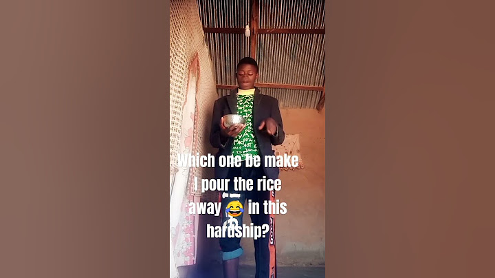which one be make I pour the rice away in this tinubu time 😎😏