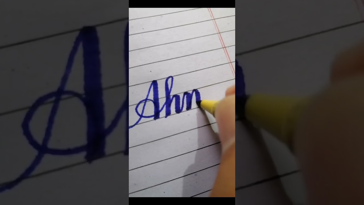 Ahmad mane calligraphy with cut marker 