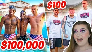 SIDEMEN $100,000 VS $100 HOLIDAY (USA EDITION) REACTION!!