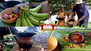 How to COOK  African PLANTAIN with Fresh PEPPER \ GROUNDNUT & Salt FISH STEW #food #africa #cooking